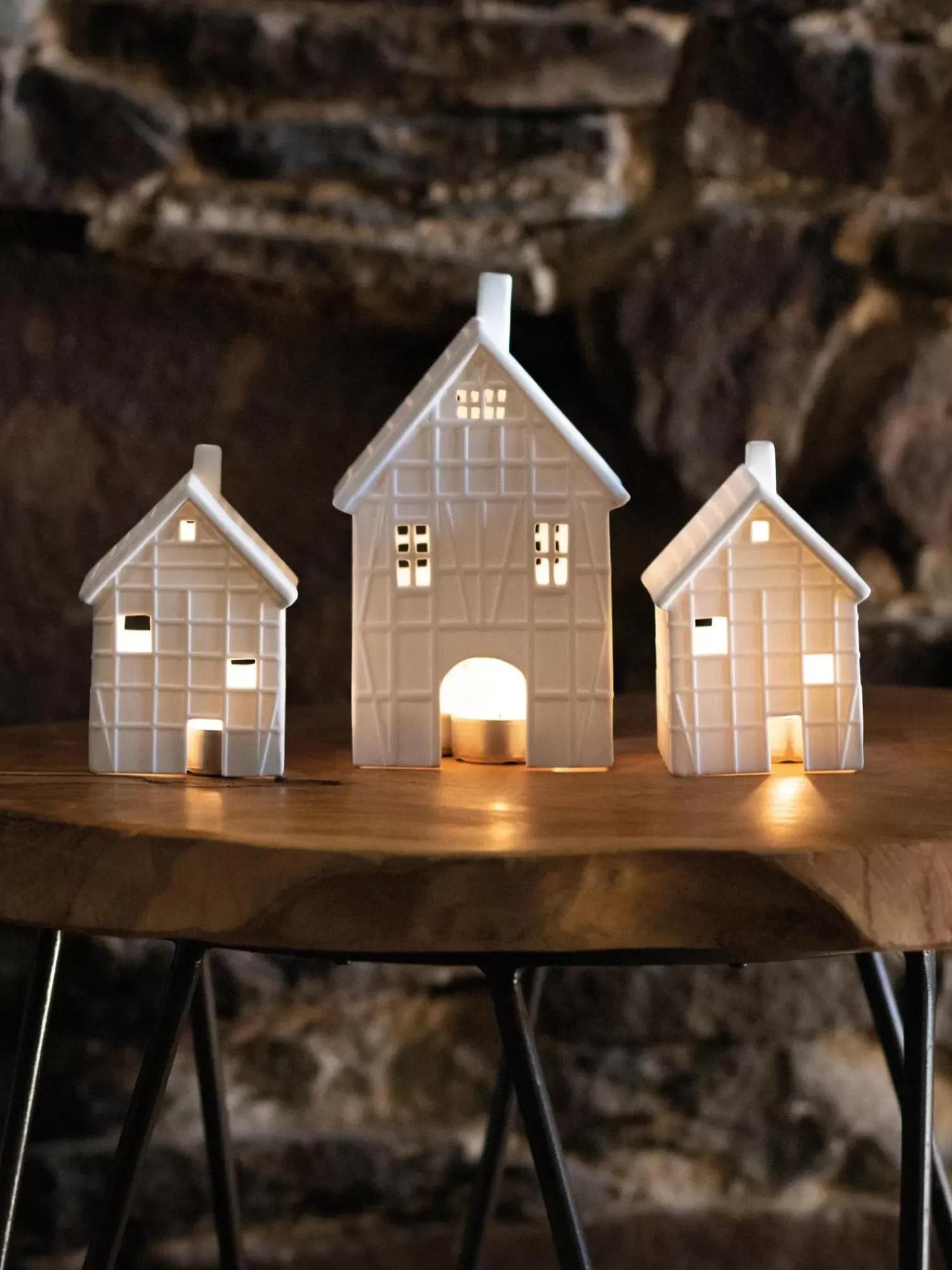 Discount Swiecznik Domek Z Porcelany Living Świeczniki Na Tealighty