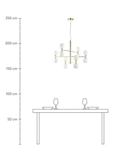 Fashion Zyrandol Ze Szklanymi Kulami Grover Lampy Wiszące